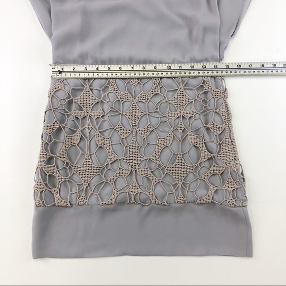 SEE By Chloe Lavender Grey Lace Panel Dress Size 0/2 - Picture 6 of 8